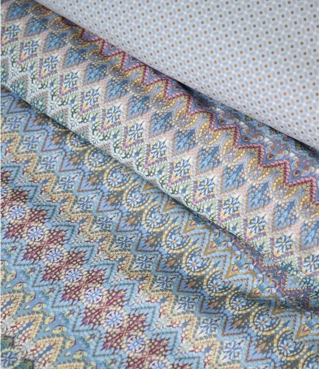 Pip Studio Dekbedovertrek Ashanti Blauw 240 x 200/220