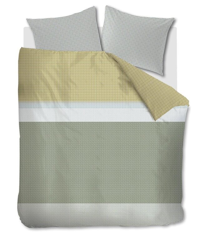 Beddinghouse Dekbedovertrek Bernou Groen  200 x 200/220