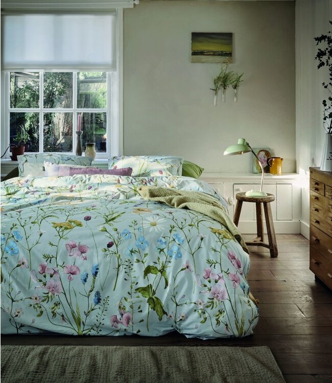 Ariadne at Home Dekbedovertrek Bloom Blauw 140 x 200/220