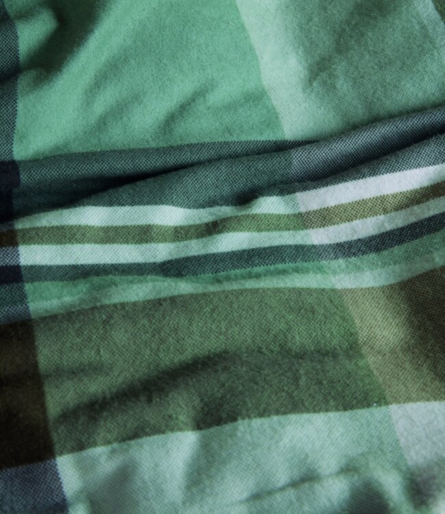 Beddinghouse Dekbedovertrek Flanel Vernon Green 140 x 200/220