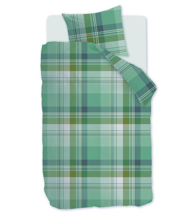 Beddinghouse Dekbedovertrek Flanel Vernon Green 140 x 200/220