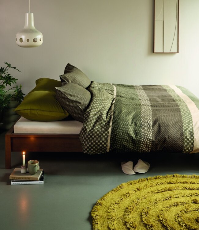 Beddinghouse Dekbedovertrek Flanel Fera Green