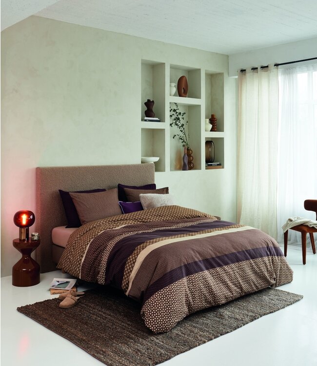 Beddinghouse Dekbedovertrek Flanel Fera Brown 140 x 200/220
