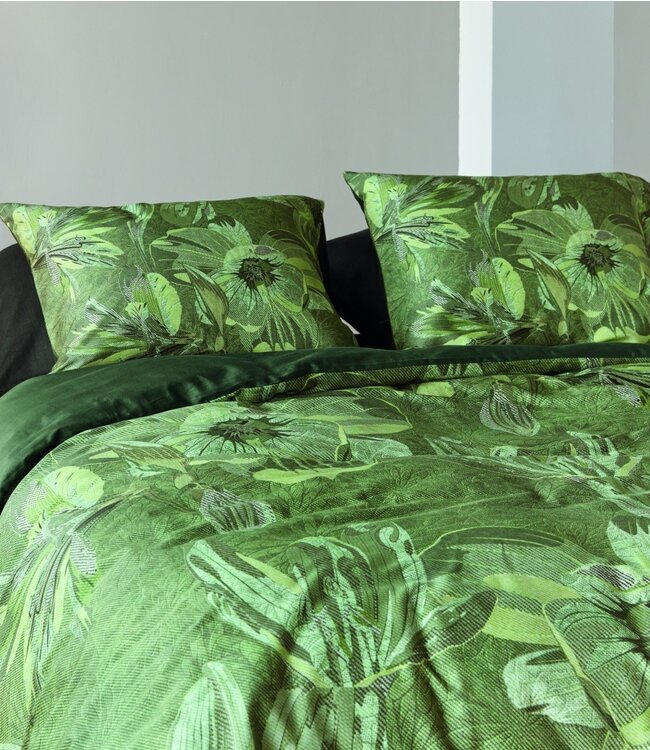 Kardol  Dekbedovertrek Satijn Symbiose Green 200 x 200/220