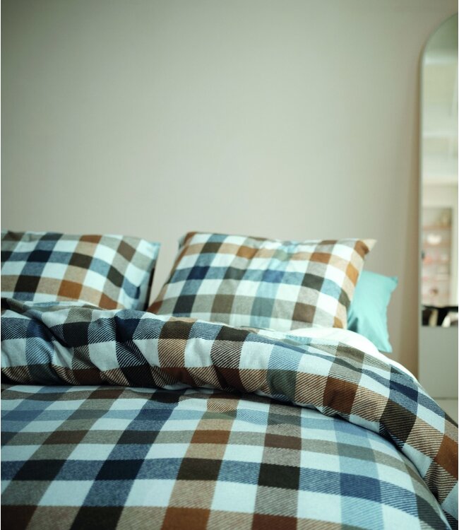 Beddinghouse Dekbedovertrek Flanel Sem Blue