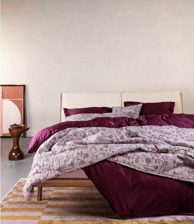 Essenza Dekbedovertrek Aziza Mauve Wine 200 x 200/220