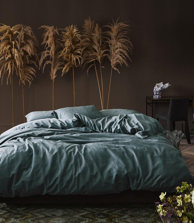 Essenza Effen Dekbedovertrek Minte Denim Blauw  140x200/220