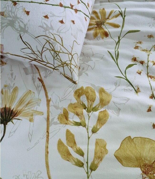 Ariadne at Home Dekbedovertrek Flanel Blow Gebroken Wit 200  x 200/220