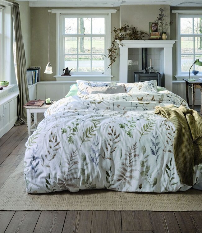 Ariadne at Home Dekbedovertrek Flanel Twigs White 200 x 200/220
