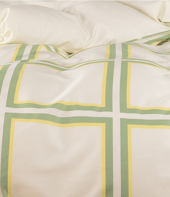 Essenza Dekbedovertrek Luca Basil Green 200 x 200/220