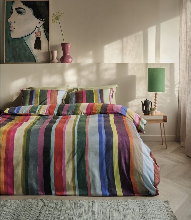 Oilily Dekbedovertrek Satijn Fiesta Lines Multi 140 x 200/220