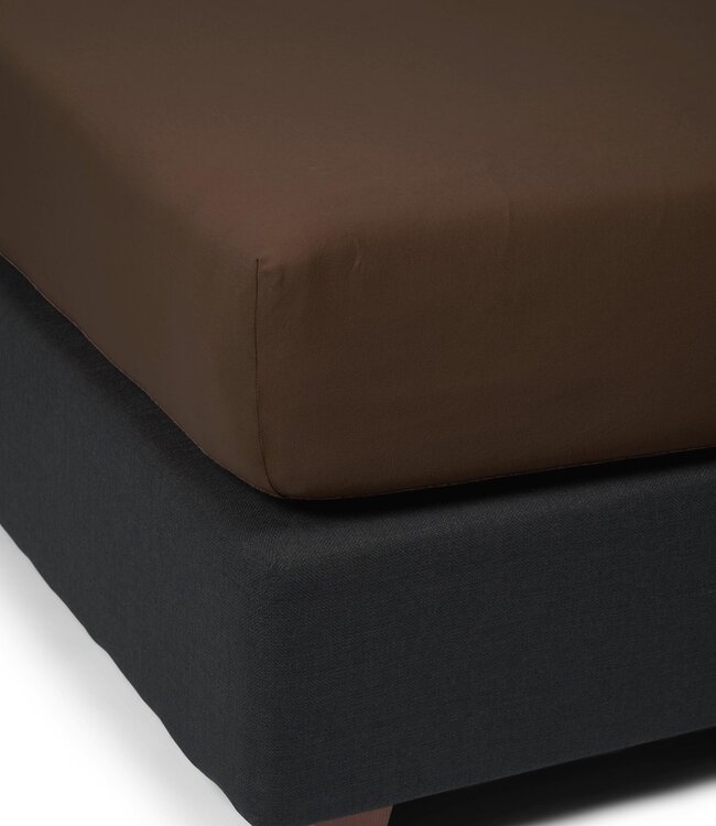 Essenza Organic Jersey Hoeslaken Chocolate