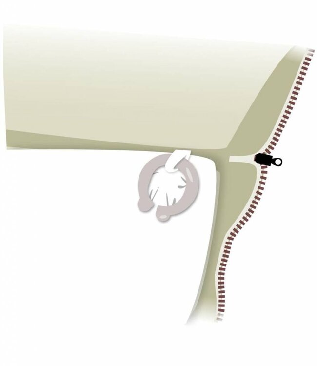 Ritzzly Dekbedovertrek met rits Flanel Bernardus Sand