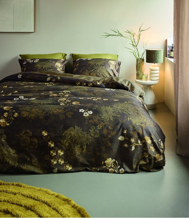 Beddinghouse Dekbedovertrek Satijn Darcy Olive Green