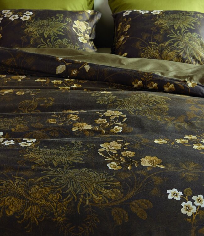 Beddinghouse Dekbedovertrek Satijn Darcy Olive Green 240 x 200/220
