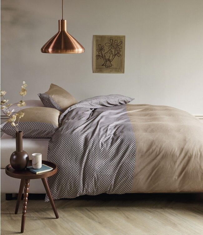 Beddinghouse Dekbedovertrek Anani Taupe 200 x 200/220