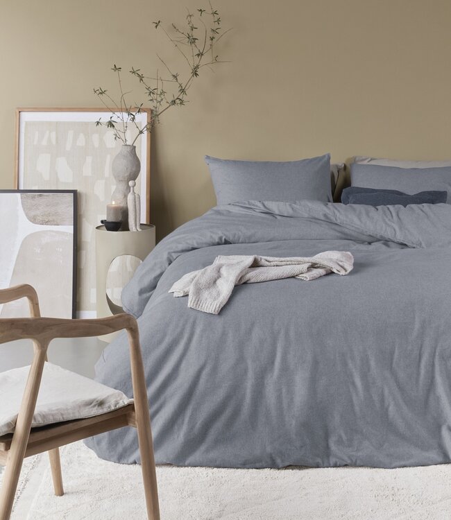 Beddinghouse Dekbedovertrek Flanel Frost Blue Grey 200 x 200/220