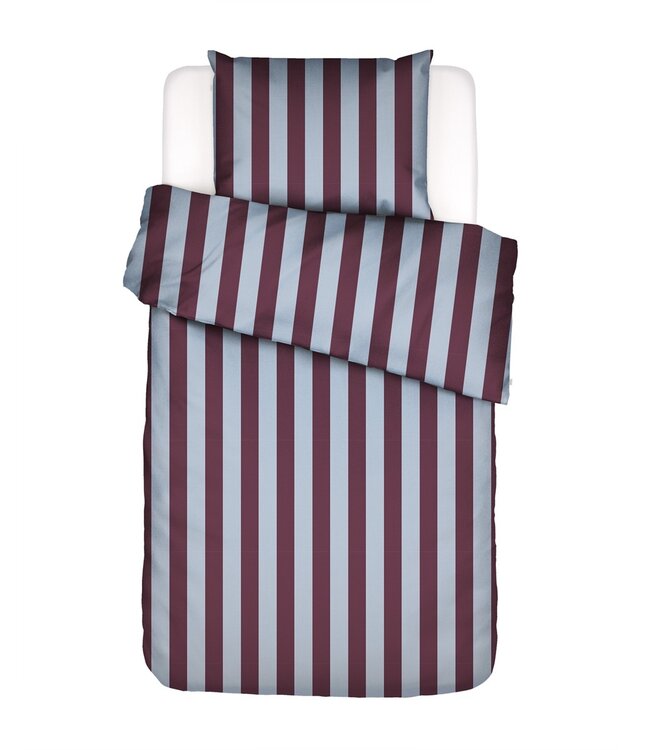 Essenza Dekbedovertrek Minte Stripe Meau Mauve Wine 140 x 200/220