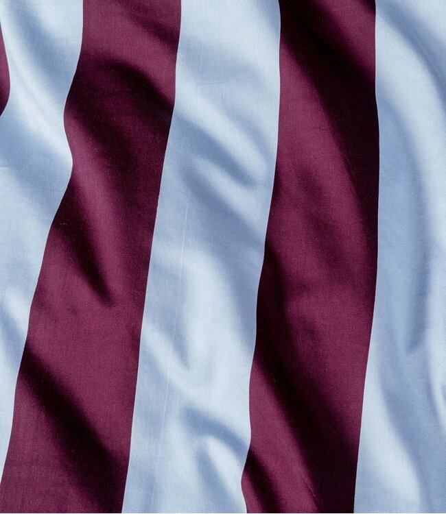 Essenza Dekbedovertrek Minte Stripe Meau Mauve Wine 240 x 200/220