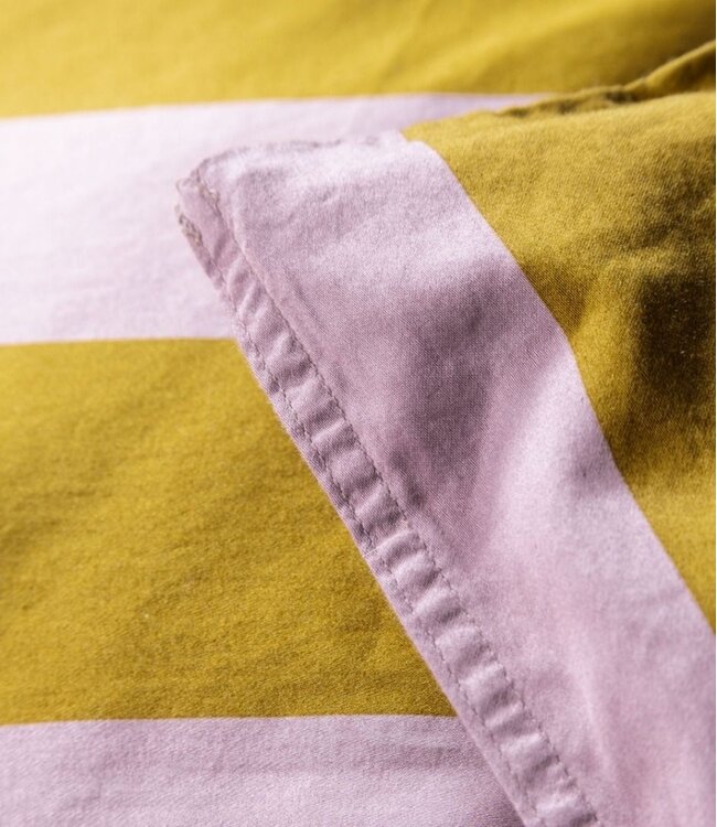 Essenza Dekbedovertrek Minte Stripe Pale Purple & Olive 140 x 200/220