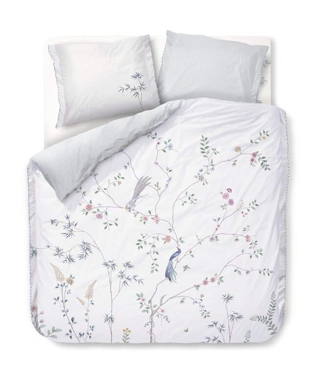 Pip Studio Dekbedovertrek Bamboo Blossom White