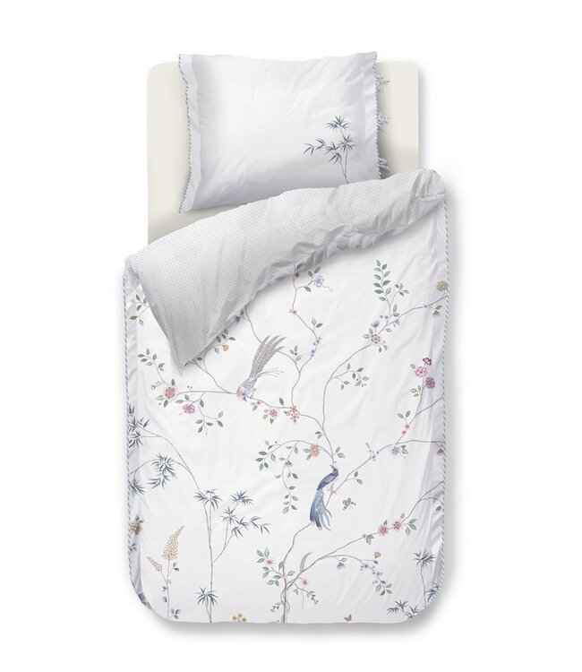 Pip Studio Dekbedovertrek Bamboo Blossom White