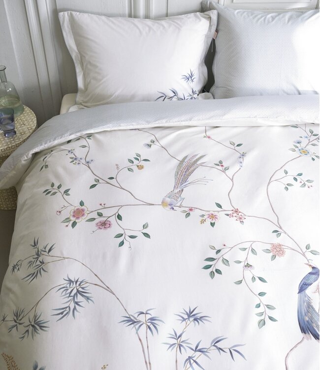 Pip Studio Dekbedovertrek Bamboo Blossom White 140 x 200/220