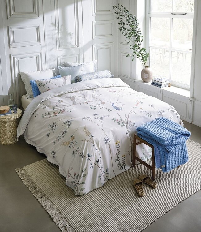 Pip Studio Dekbedovertrek Bamboo Blossom White 240 x 200/220
