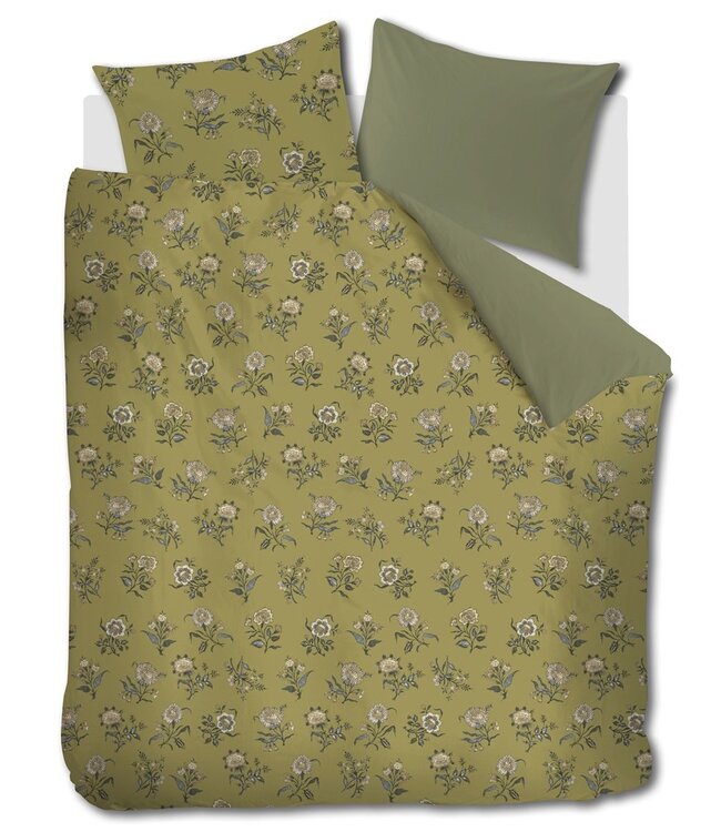 At Home Dekbedovertrek Bygone Olive Green 200 x 200/220