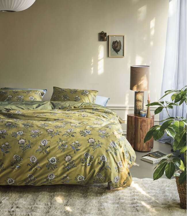 At Home Dekbedovertrek Bygone Olive Green 200 x 200/220