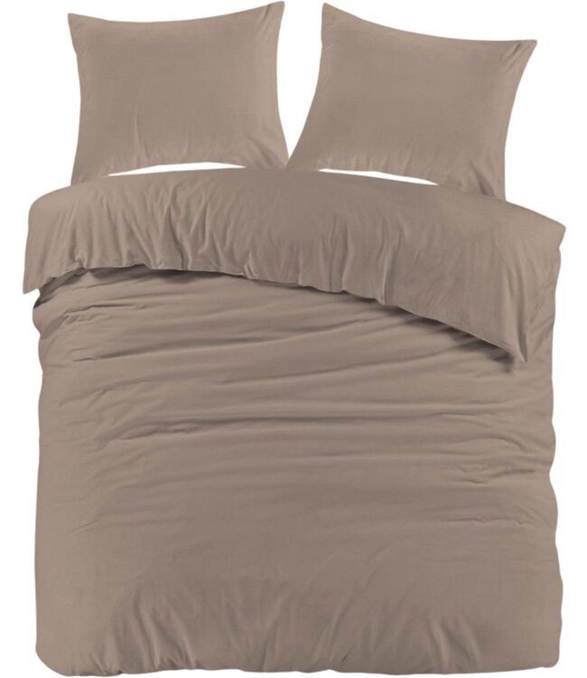 Ritzzz Dekbedovertrek met rits (3zijdes) Cozy Taupe