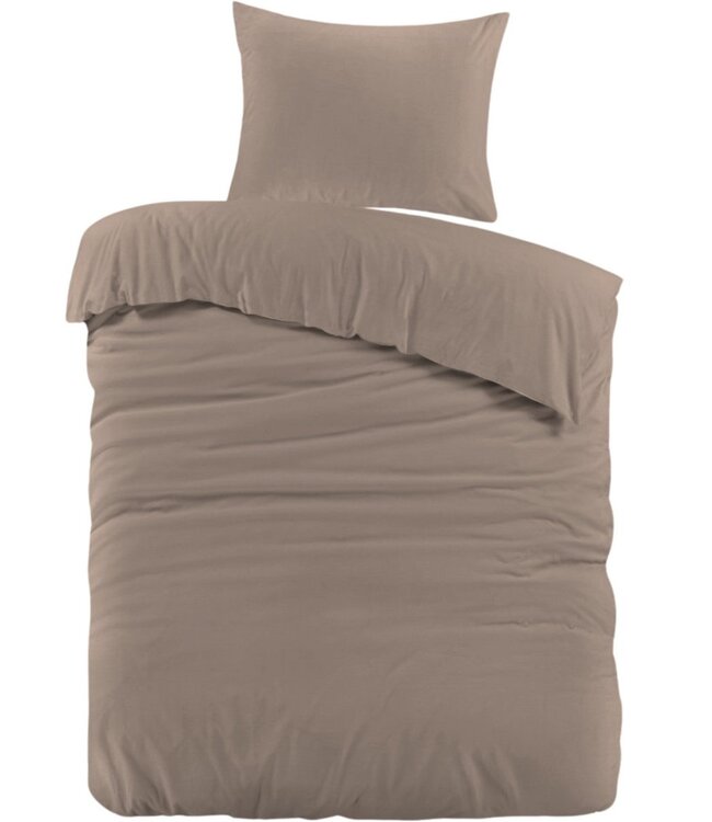 Ritzzz Dekbedovertrek met rits (3zijdes) Cozy Taupe