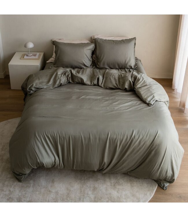 Coco & Cici Dekbedovertrek Tencel ™ Twill Olive green