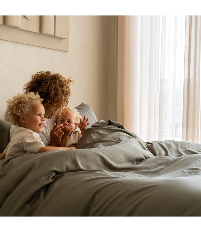 Coco & Cici Dekbedovertrek Tencel ™ Twill Olive green