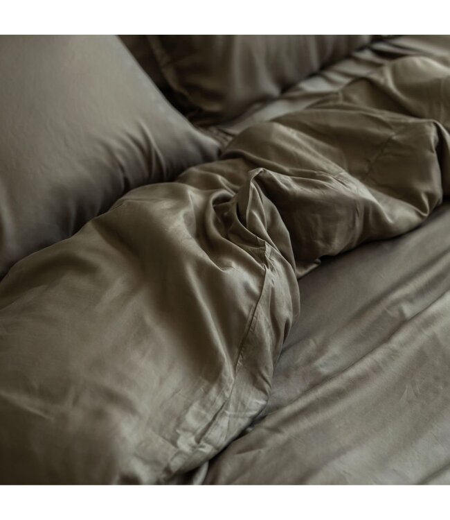 Coco & Cici Dekbedovertrek Tencel ™ Twill Olive green