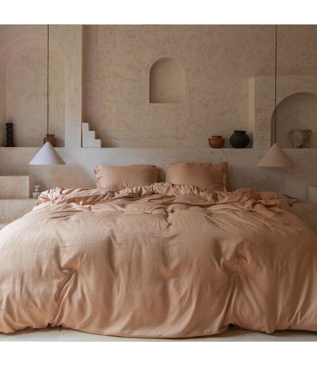 Coco & Cici Dekbedovertrek Tencel™ Twill  Peach