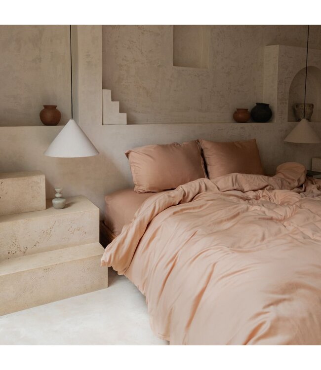 Coco & Cici Dekbedovertrek Tencel™ Twill  Peach