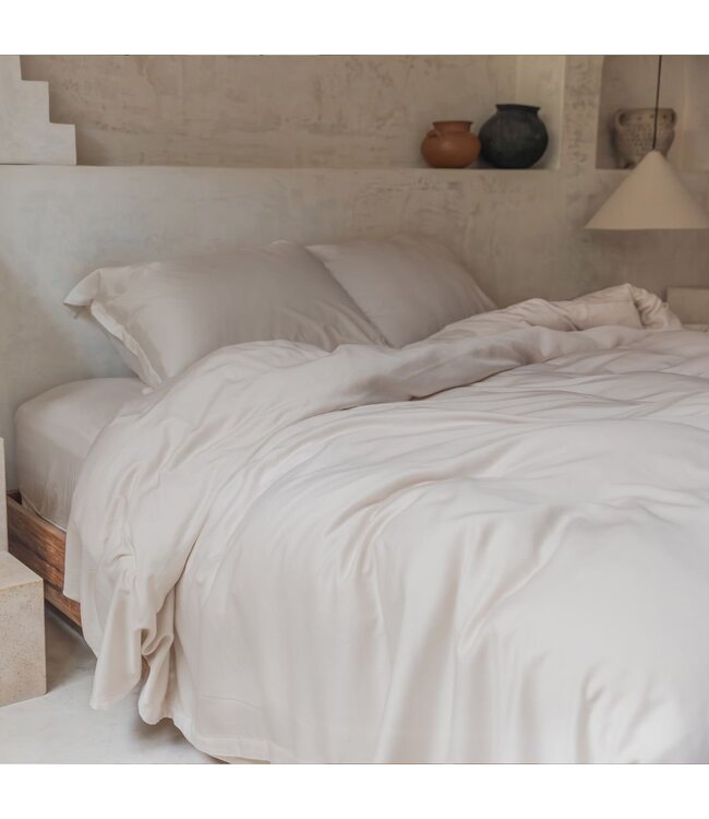 Coco & Cici  Dekbedovertrek Tencel™ Twill Beige