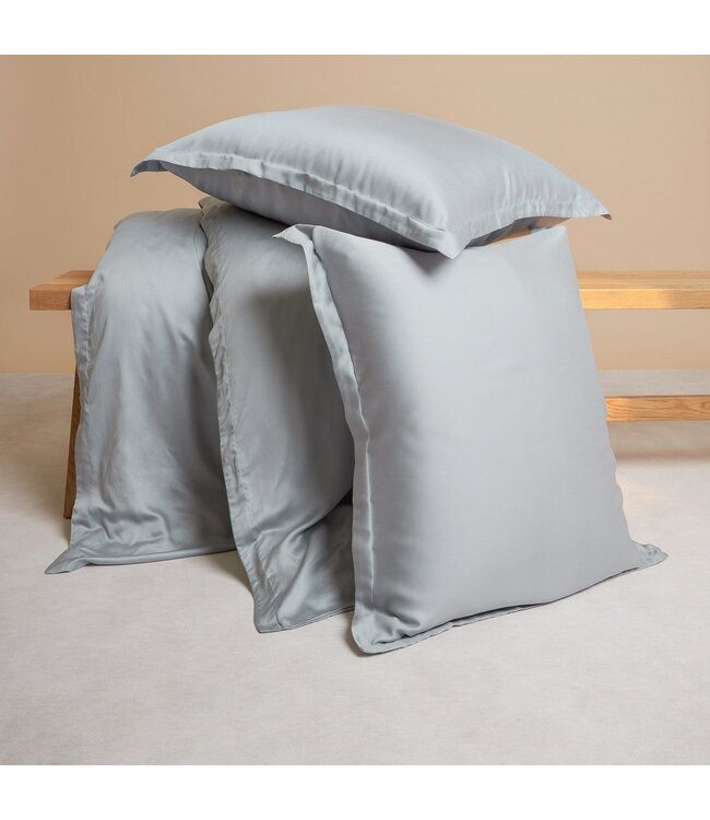 Coco & Cici Dekbedovertrek Tencel satijn Grijs Blauw