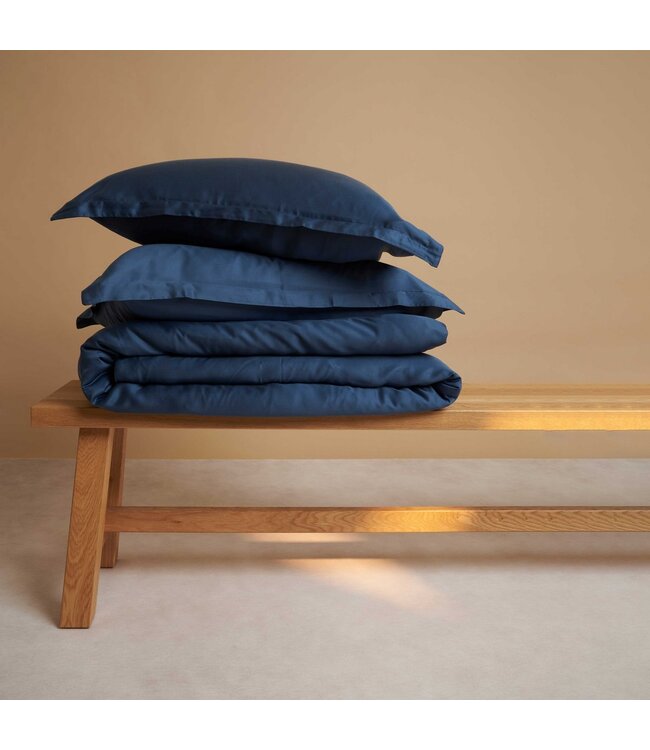 Coco & Cici Dekbedovertrek Tencel satijn Donker Blauw