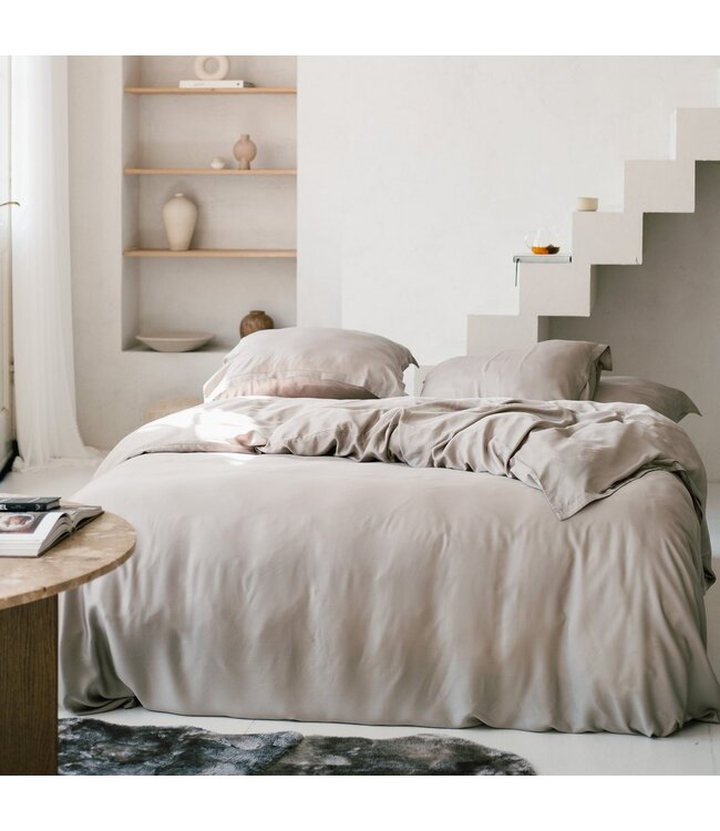 Coco & Cici Dekbedovertrek Tencel satijnTaupe