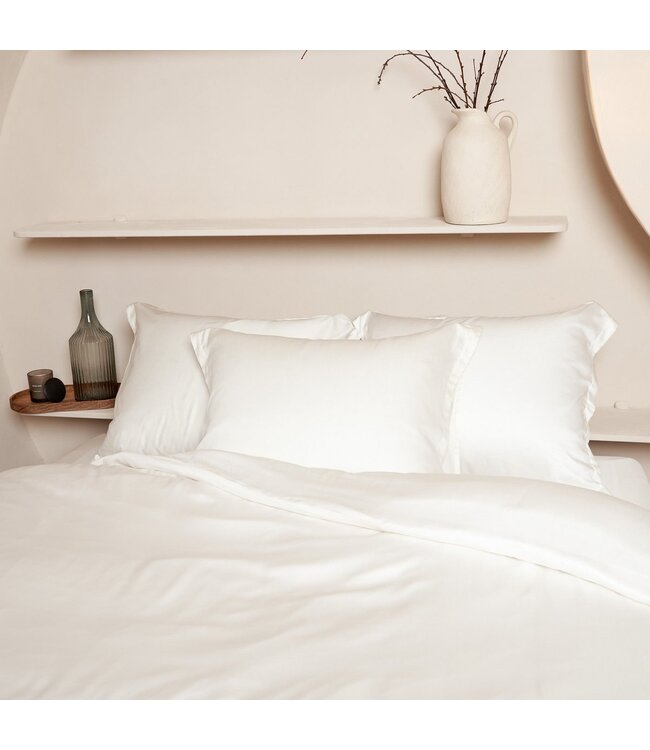 Coco & Cici Dekbedovertrek Tencel satijn Off White