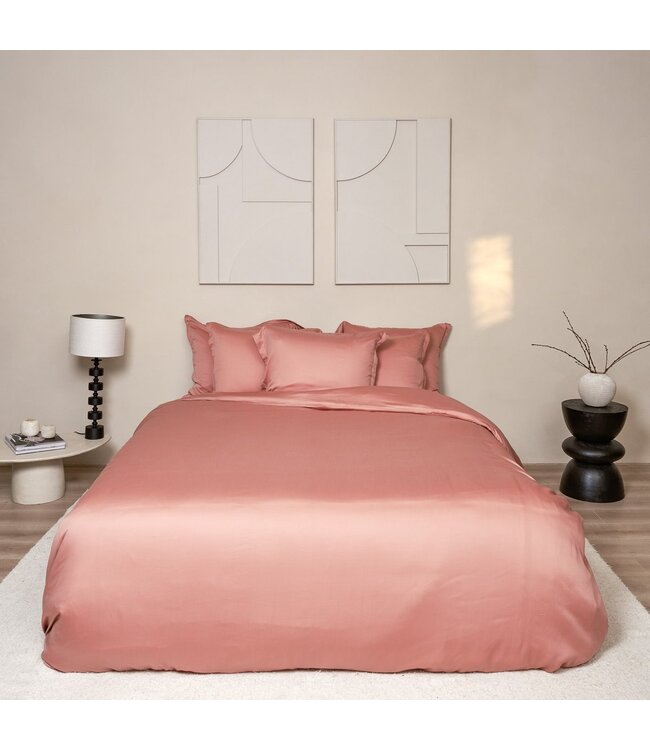 Coco & Cici Dekbedovertrek Tencel satijn Terra Roze