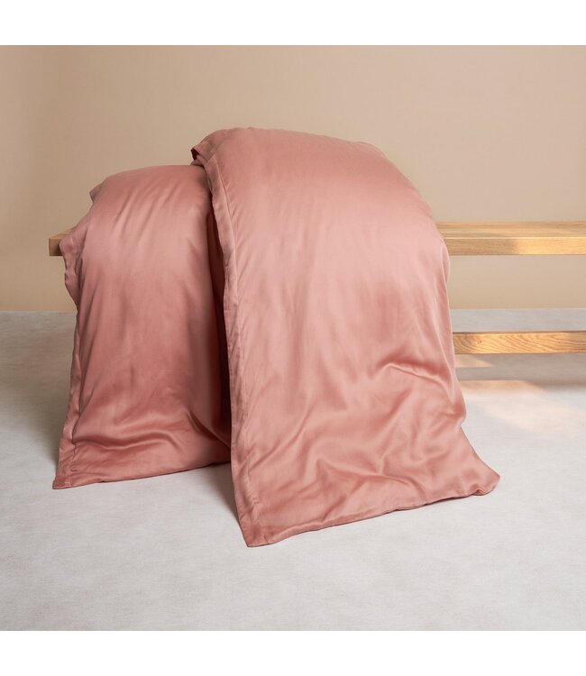 Coco & Cici Dekbedovertrek Tencel satijn Terra Roze