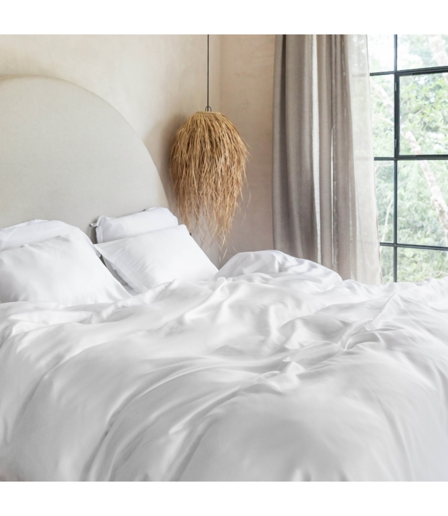 Coco & Cici Dekbedovertrek Tencel satijn Wit