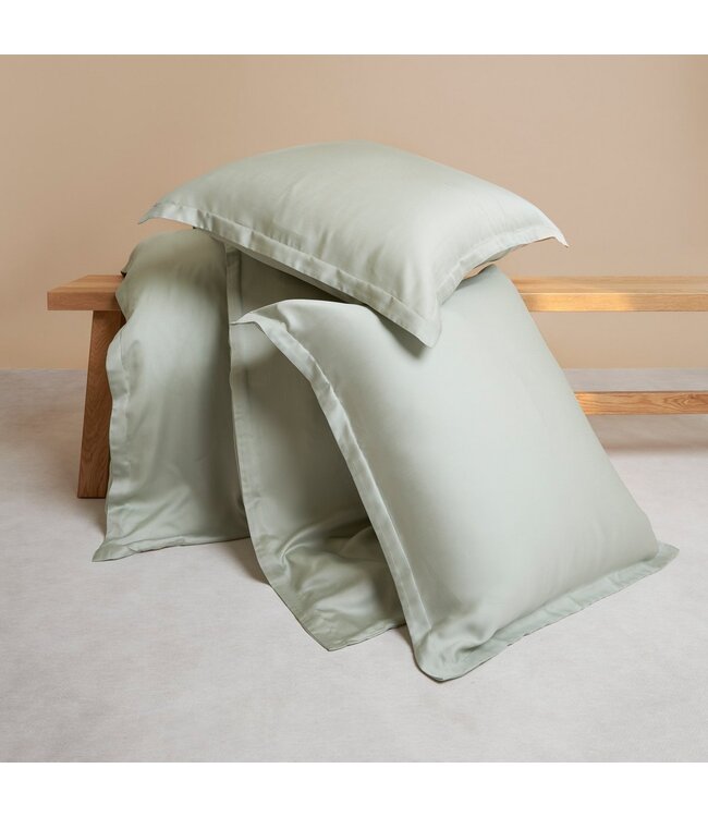 Coco & Cici Dekbedovertrek Tencel Satijn Grijs Groen