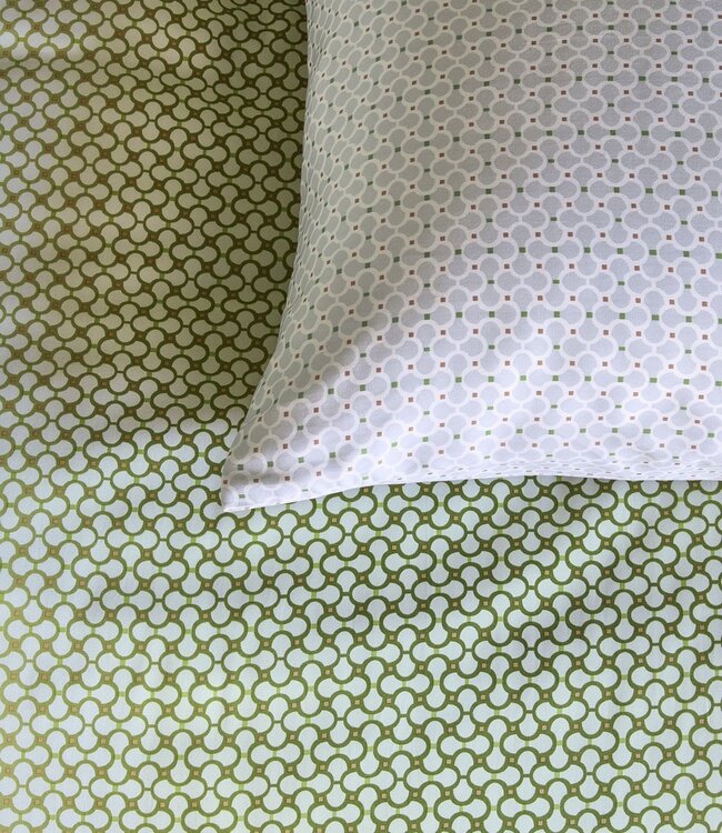 Beddinghouse Dekbedovertrek Nadine Green 200 x 200/220