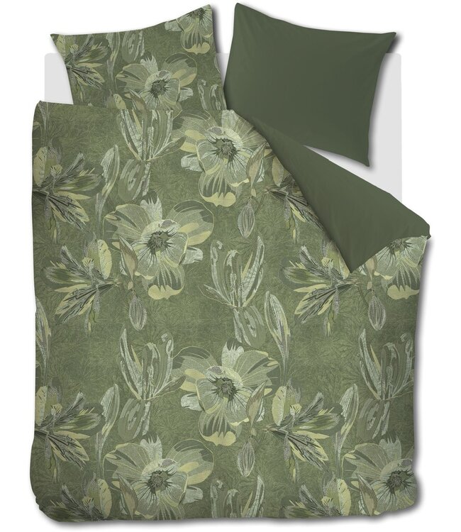 Kardol  Dekbedovertrek Satijn Symbiose Green 260 x 200/220