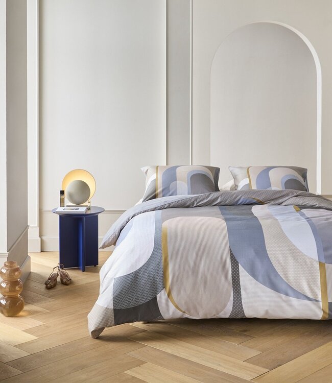 Kardol  Dekbedovertrek Satijn Archi Blauwgrijs 200 x 200/220