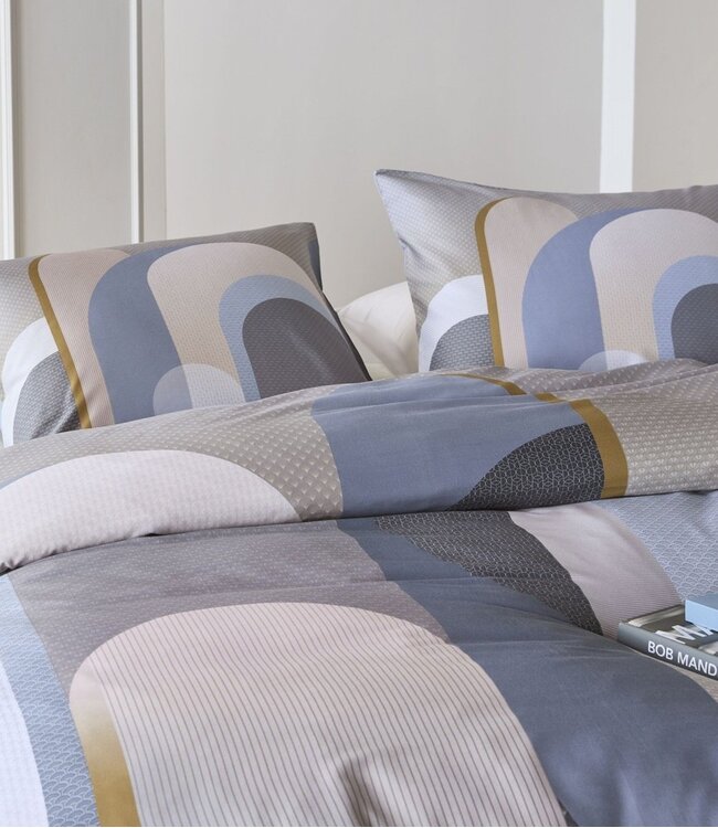 Kardol  Dekbedovertrek Satijn Archi Blauwgrijs 260 x 200/220